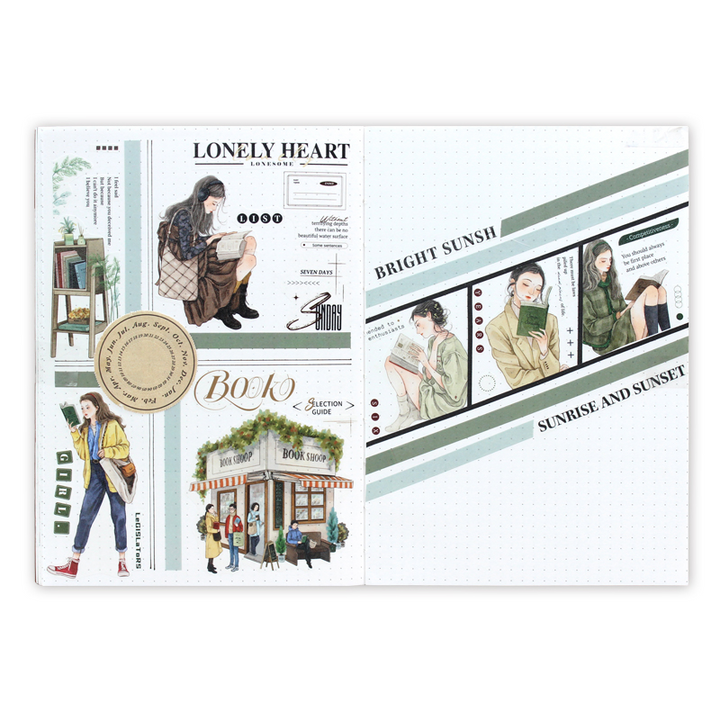 Reading Moment PET Tape Suitable for Creative Collage Journals