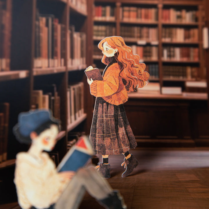 Reading Stickers Cozy Girl Library Girl Daily Reading Aesthetic
