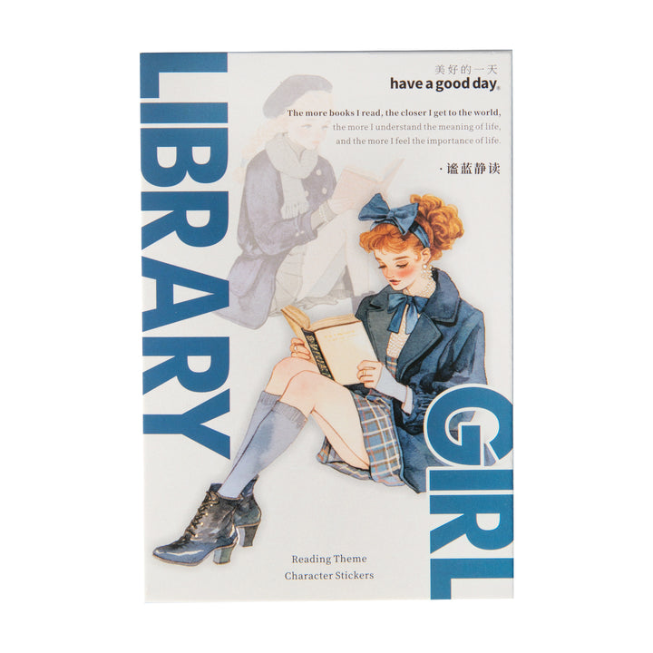 Reading Stickers Cozy Girl Library Girl Writing Time Vibe