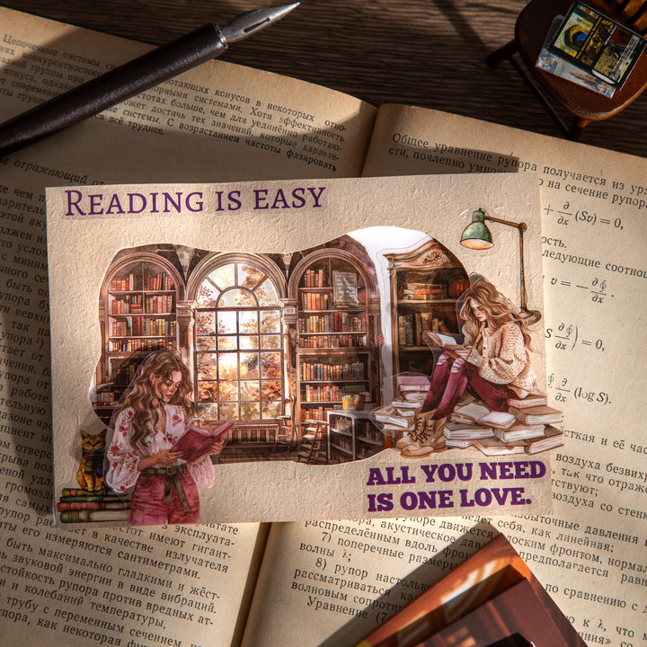 Reading Weekly Scrapbook Stickers For Diary Decoration