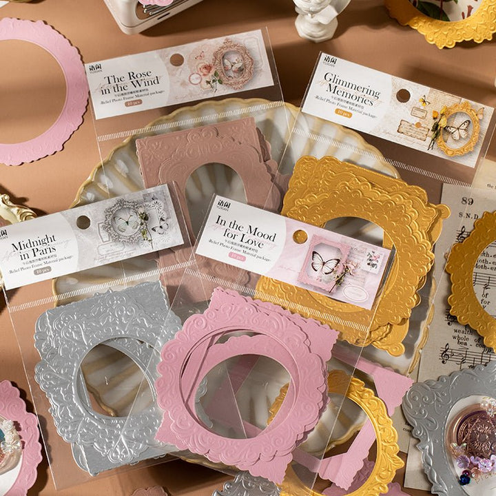 Relief Photo Frame Set for Handmade Diary Journals