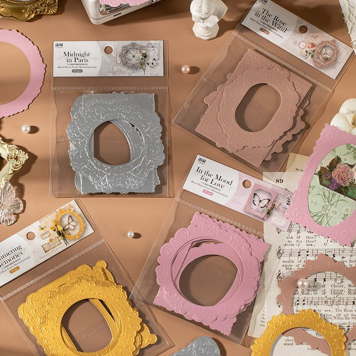 Relief Photo Frame Textured Paper for Collage Creations