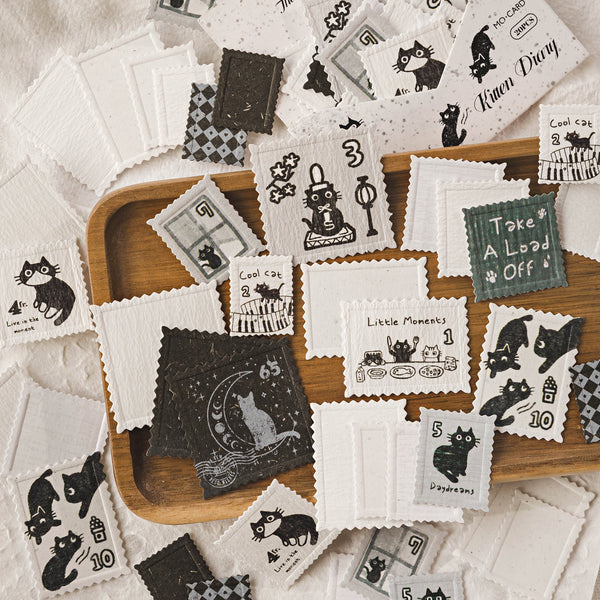 Relief Stickers Paper Stamp Series Journal Embellishment Washi Set