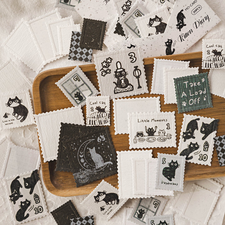 Relief Stickers Paper Stamp Series Journal Embellishment Washi Set