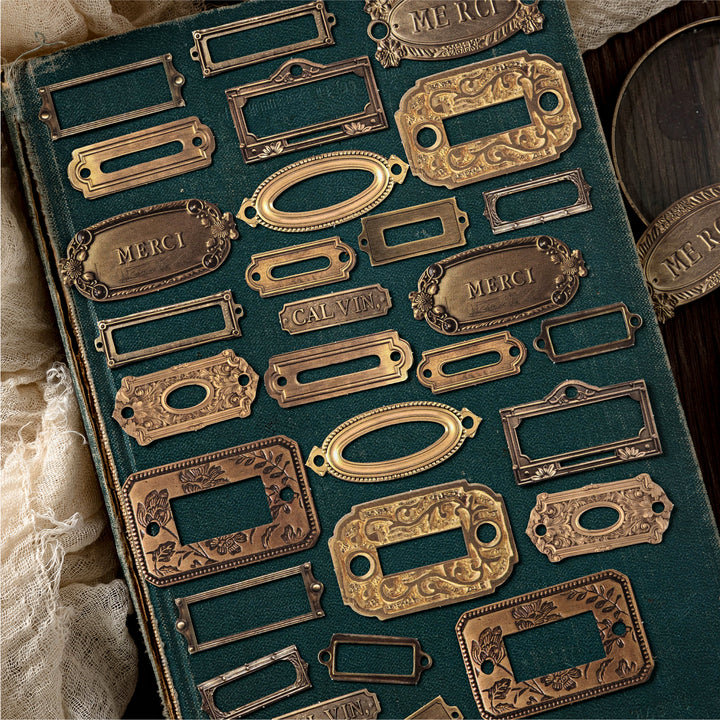 Retro Archive Rusted Metal Cardstock Stickers Creative Journaling