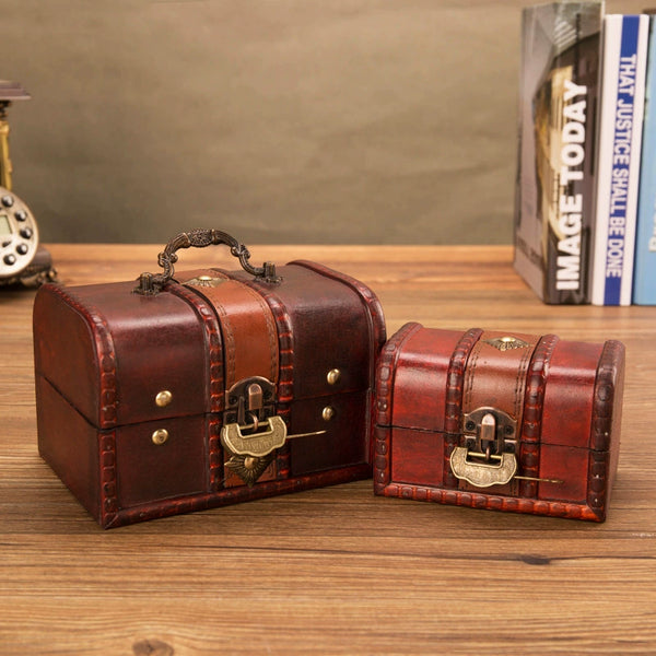 Retro European Style Wooden Box Classic Handmade Storage