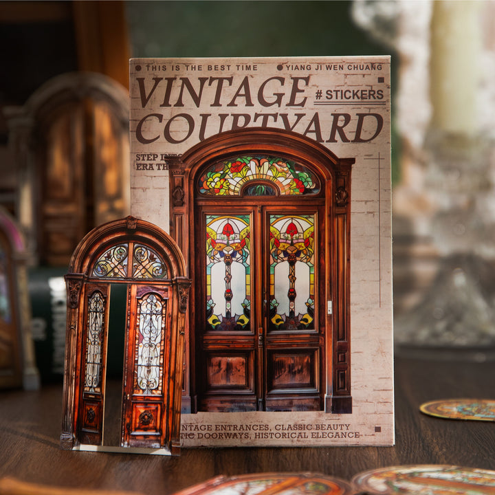 Retro Gate Classic Wooden Door Frame Stickers