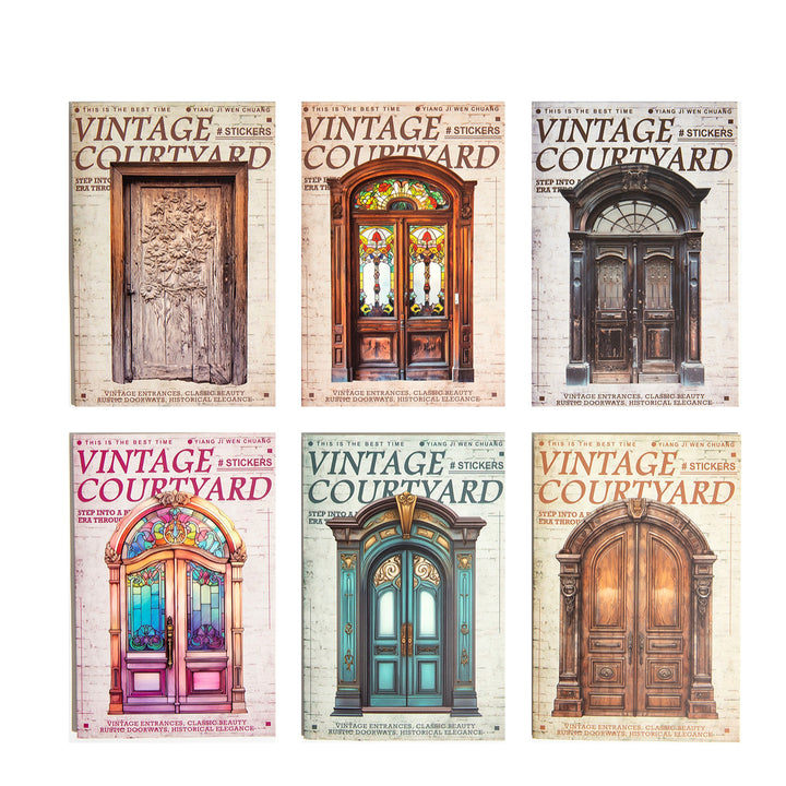 Retro Gate Vintage Architecture Theme Stickers