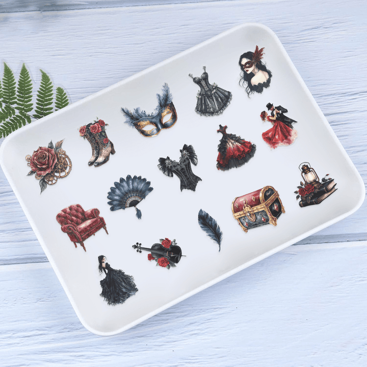 Retro Masquerade Stickers for Art Projects Magic