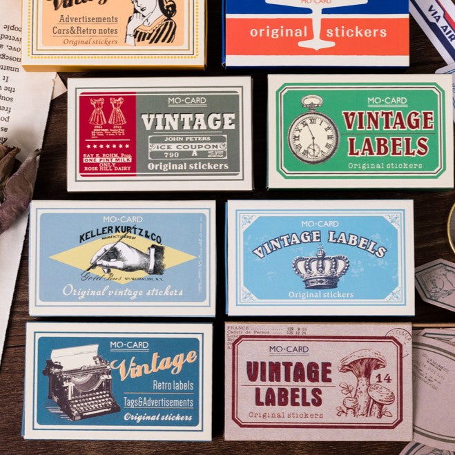 Retro Matchbox Scrapbook Stickers Label Art