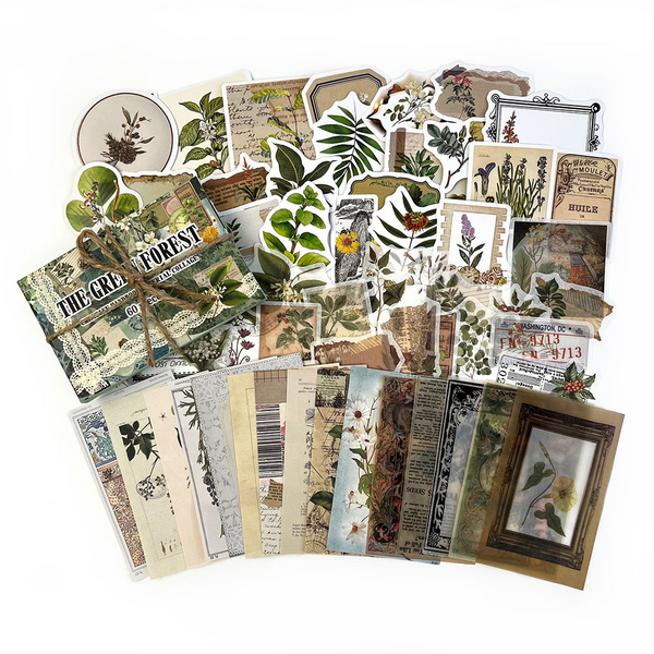 Retro Memory Room floral butterfly sticker ideal for journaling