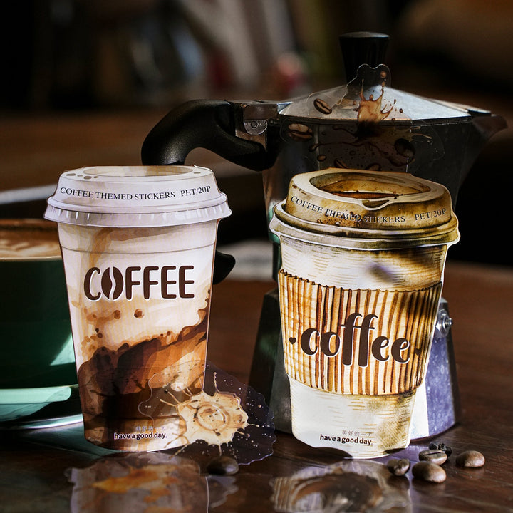 Retro PET Sticker Color of Coffee Washi Alternative Sticker Design