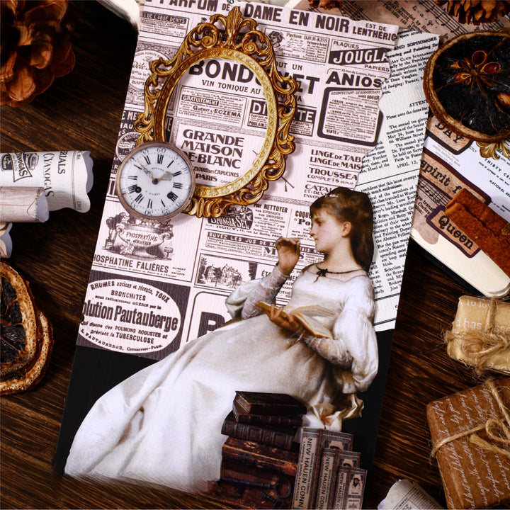 Retro Paper memory series material paper classic text journaling paper