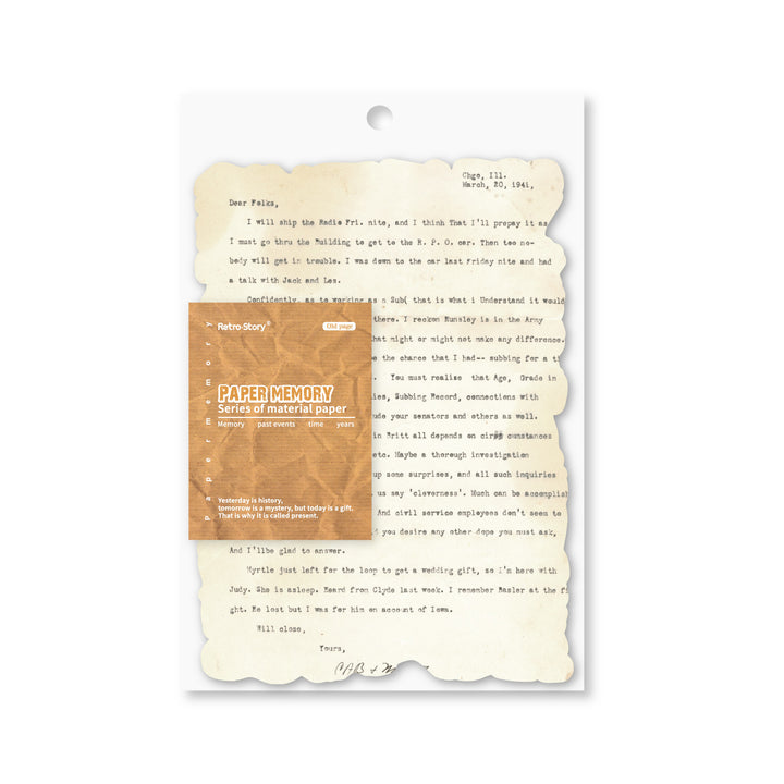 Retro Paper memory series material paper minimal journal inserts