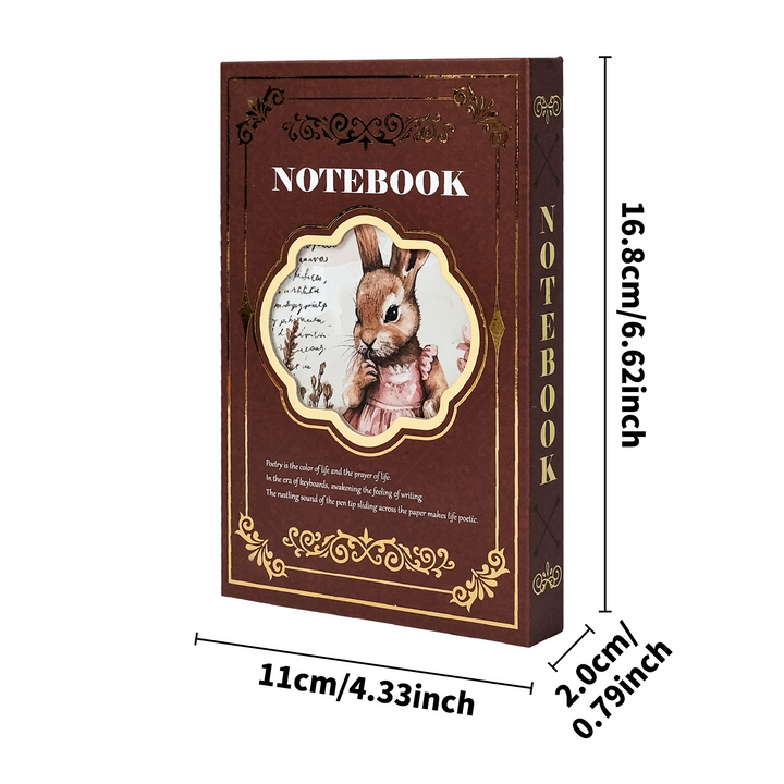 Retro Rabbit Series Gold Foil Hollow Planner Easter Theme Personalized Decor