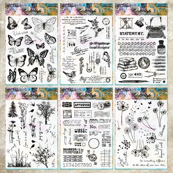 Retro Rose Stamps Transparent Silicone Stamps Great for DIY Projects