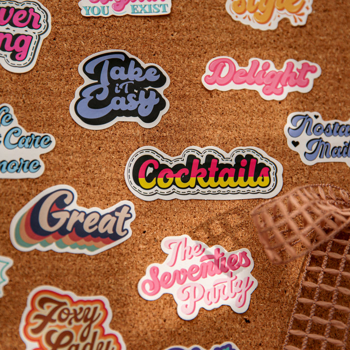 Retro Special Series Sticker Pack PVC Stickers Motivational Design Retro Style