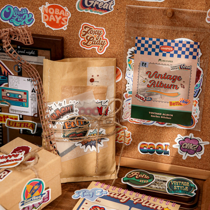 Retro Special Series Sticker Pack PVC Stickers Retro Style Motivational Stickers
