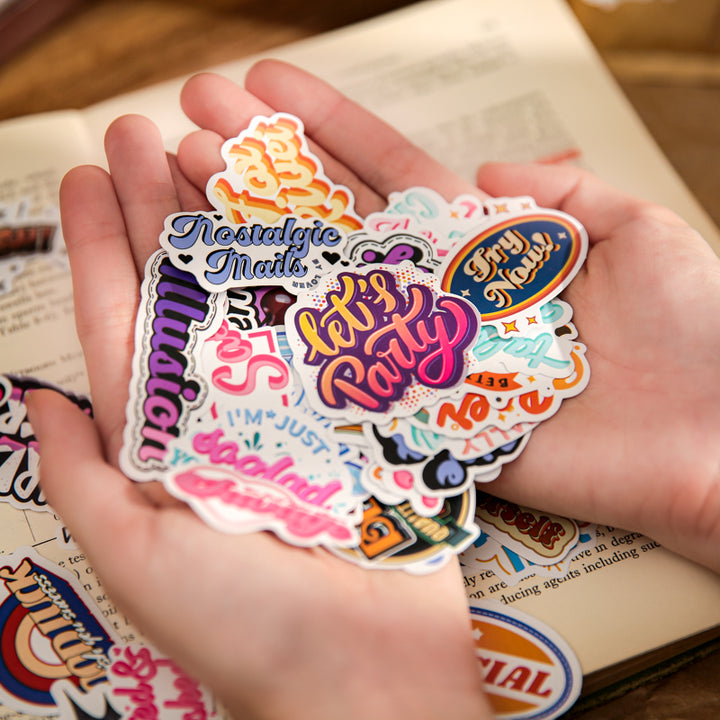 Retro Special Series Sticker Pack PVC Stickers Vintage Retro Motivational Quotes