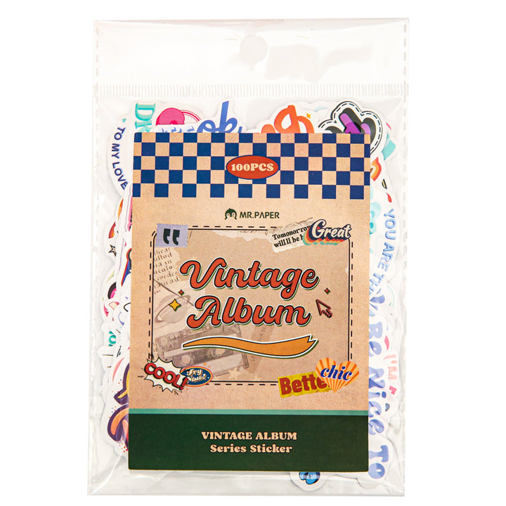 Retro Special Series Sticker Pack PVC Stickers White Background