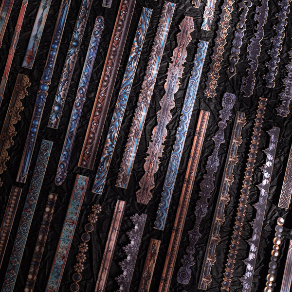 Retro Stickers Medieval Chapters Lace Style Aesthetic Ephemera