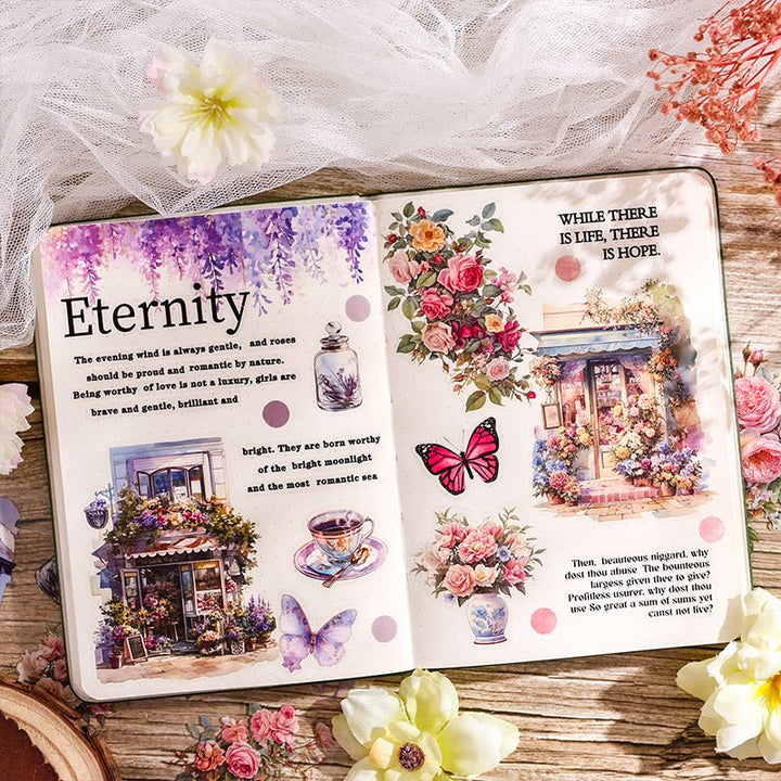 Retro Stickers Time Notes Aesthetic PET Vintage Pack