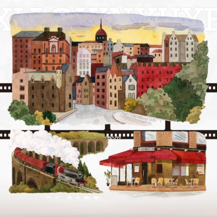 Roaming Town PET Tapes Travel Theme Ideal for Craft Projects