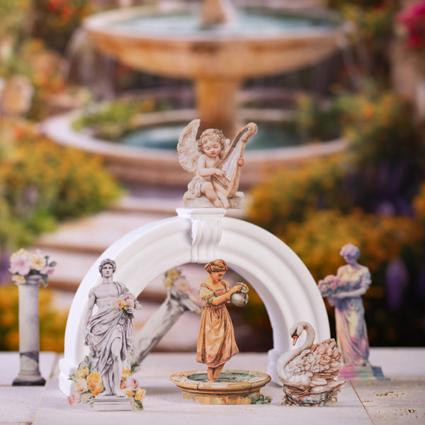 Roman Garden Sculpture Decorative Stickers Daily Journaling