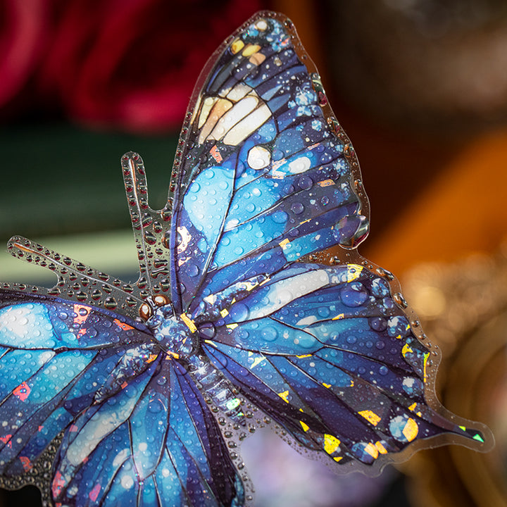 Romance Butterflies Amethyst Wings 3D Effect Sticker