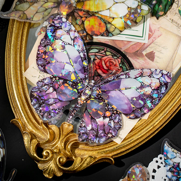 Romance Butterflies Amethyst Wings Light Effect Sticker