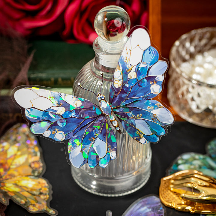 Romance Butterflies PET Stickers Amethyst Wings Magical Effect