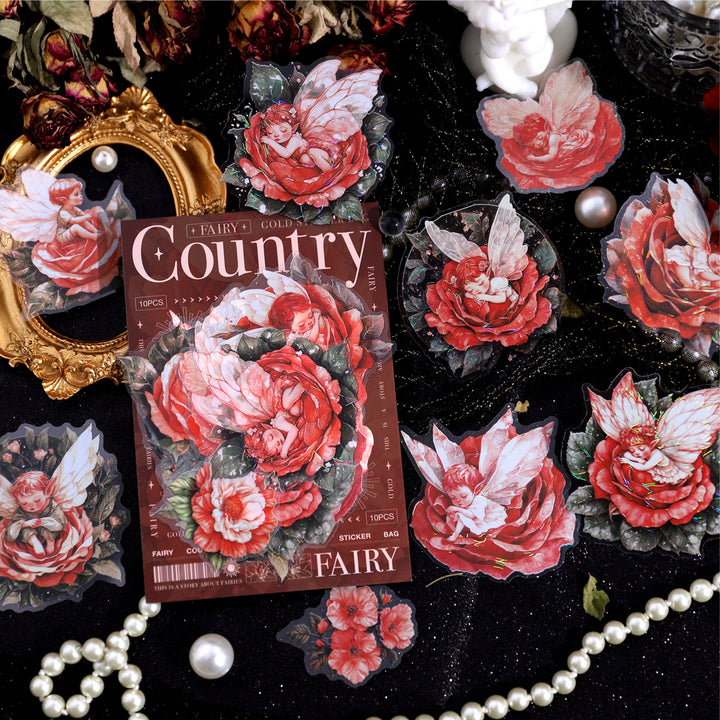 Romance PET Stickers Elven Kingdom Flowers for Scrapbook Craft