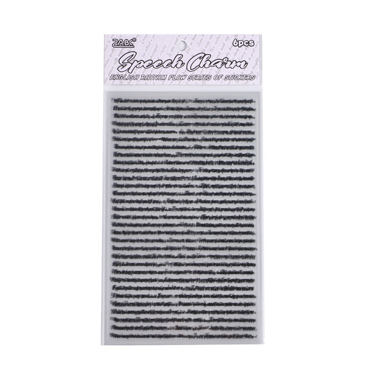 Romance PET Stickers English Rhyme Flow Decorative Text