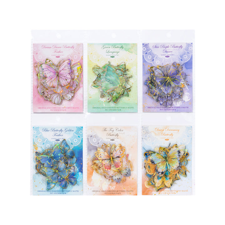 Romance PET Stickers Flower Butterfly Scrapbook DIY