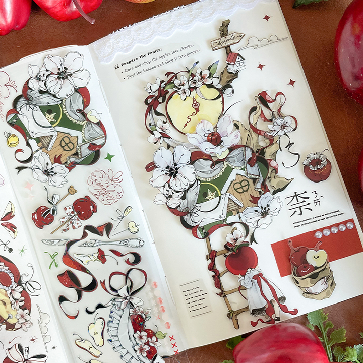 Romance PET Tape Apple Knot Magic Cartoon Style