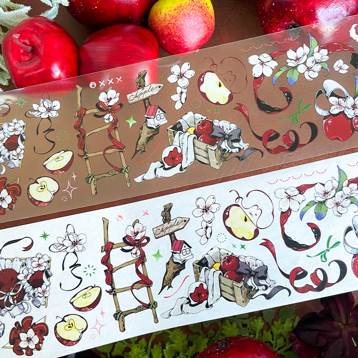 Romance PET Tape Apple Knot Magic Collage Materials
