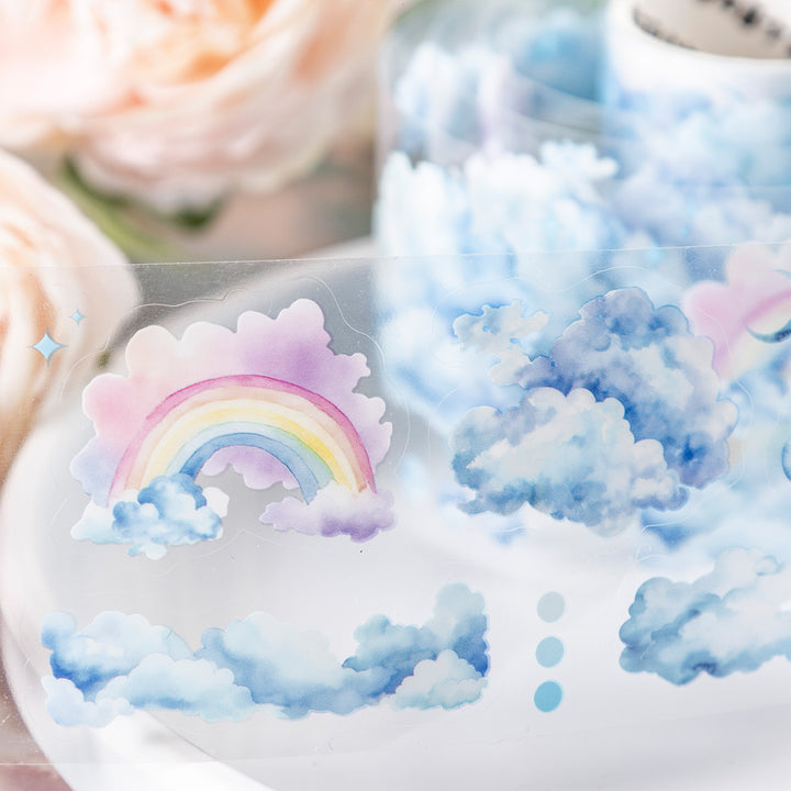 Romantic A Cloud Theme PET Sticker Tape