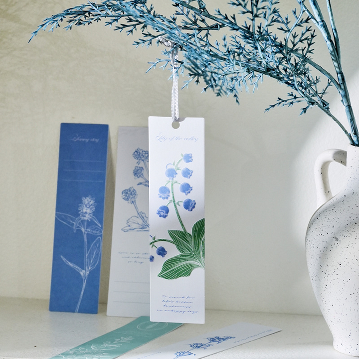 Romantic Blossom Embossed Bookmarks Set Perfect for Diaries