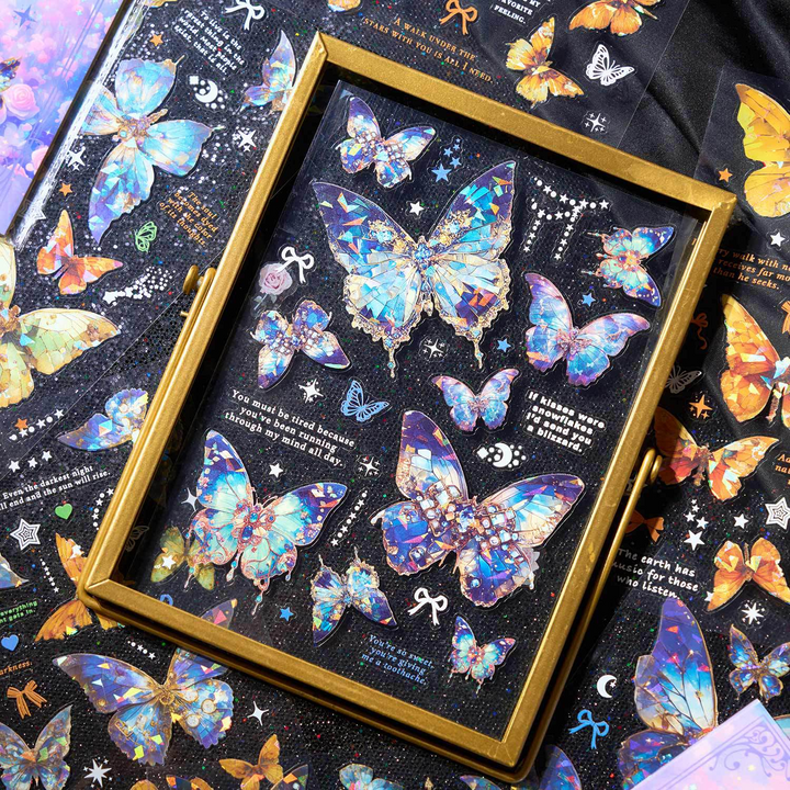 Romantic Butterfly Series PET Stickers Dreamy Decoration for Scrapbooking