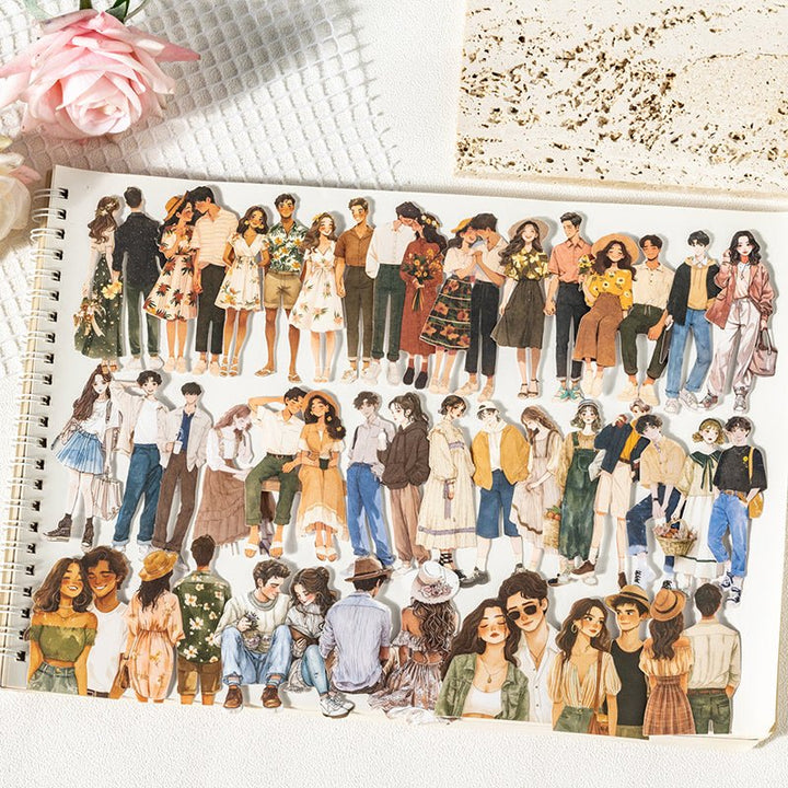 Romantic Characters Sticker Set Love Guide Series Dreamy Girl Scenes