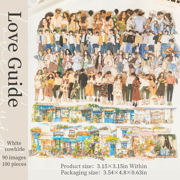 Romantic Characters Sticker Set Love Guide Series Ideal for Scrapbook