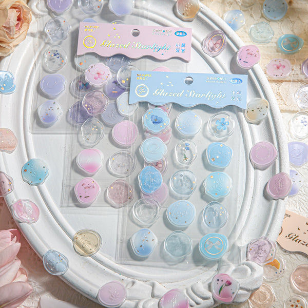 Romantic Epoxy 3D Stickers with Floral and Butterfly Designs
