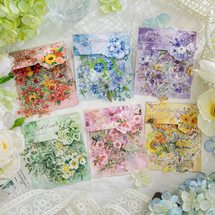 Romantic Flower Shop PET Floral Sticker Set