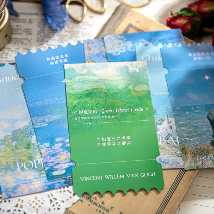 Romantic Gallery Series Art Postcard Unique Silver Foil Design