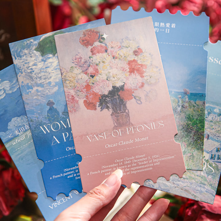 Romantic Gallery Series Shaped Art Card Inspired by Monet