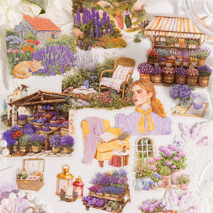 Romantic Landscape PET Tape Field Life vintage collage art