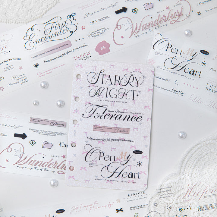 Romantic Overture Decorative PET Journal Stickers