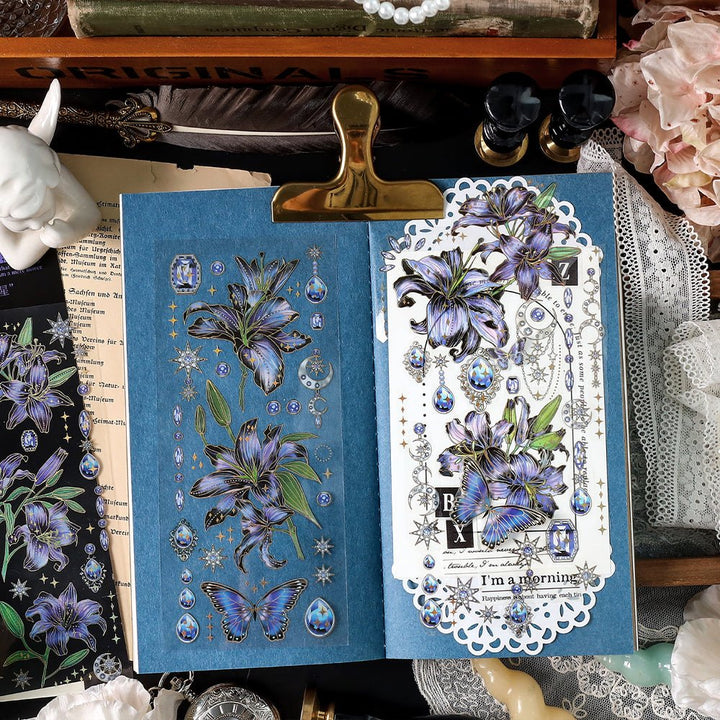 Romantic PET Stickers Secret Garden Foil Garden Aesthetic