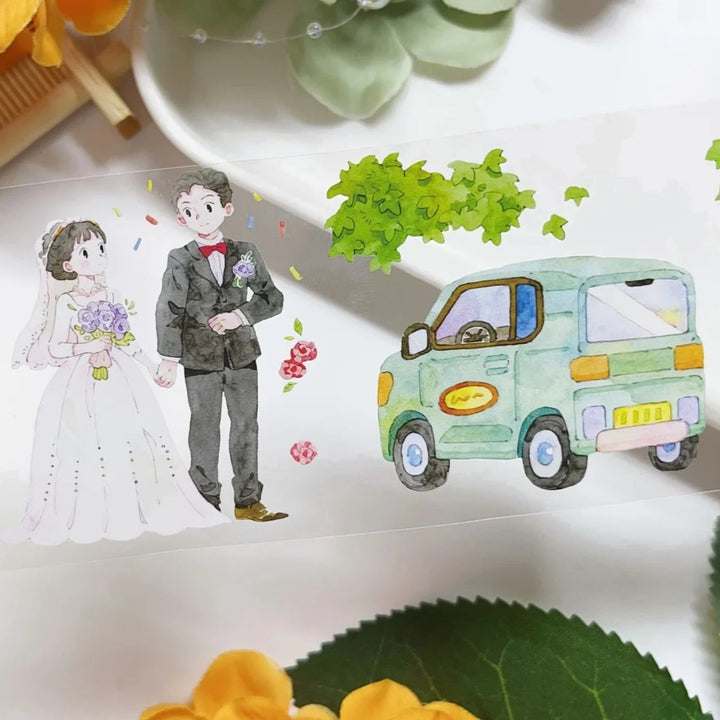 Romantic PET Tape Her Time Art DIY