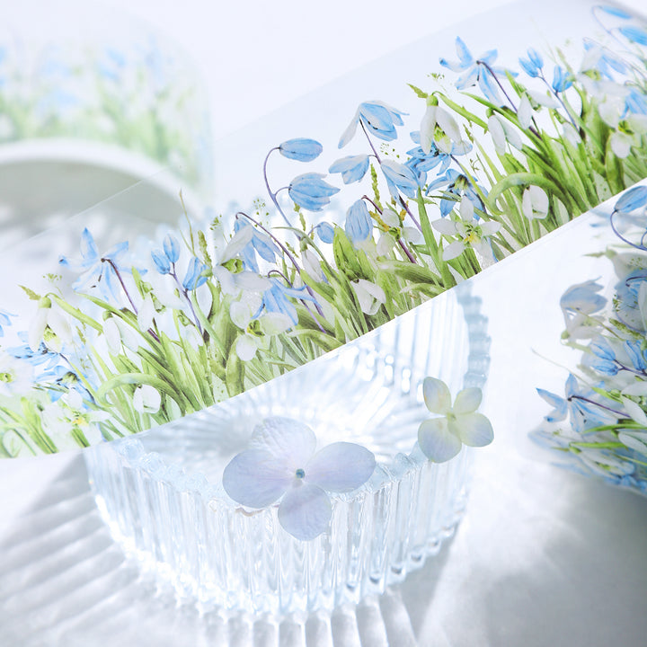 Romantic PET Tape Snowy Garden flower journaling material
